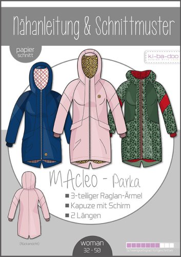 Papierschnittmuster - MAcleo Parka - Damen - Kibadoo