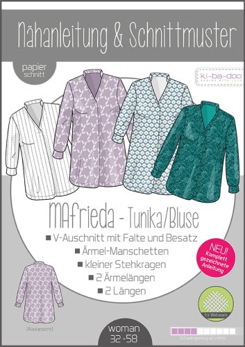 Papierschnittmuster - Mafrieda Tunika/Bluse - Damen - Kibadoo