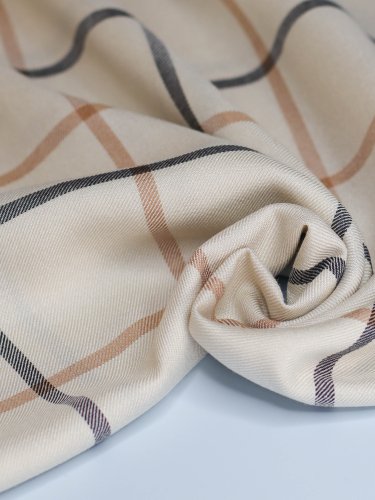 Viskose mit Livaeco™ Fasern - Tino Grid - shell/nougat - meetMilk