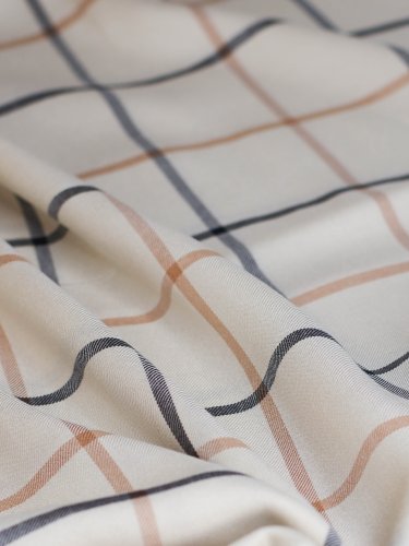 Viskose mit Livaeco™ Fasern - Tino Grid - shell/nougat - meetMilk
