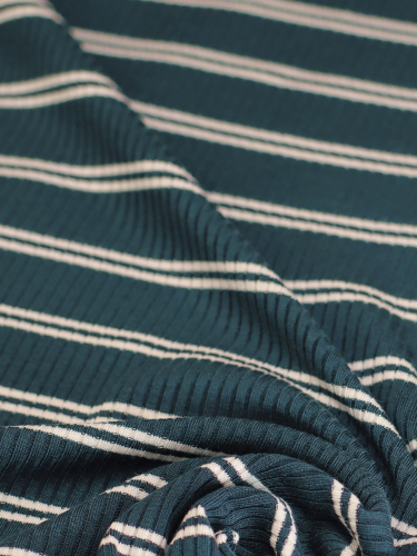 Preview: Derby Slim Stripe Jersey mit TENCEL™Modal - pond - MeetMilk