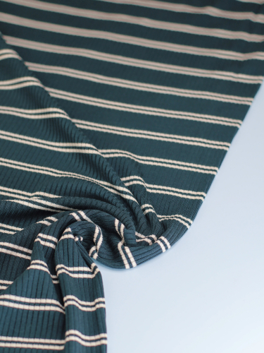 Derby Slim Stripe Jersey mit TENCEL™Modal - pond - MeetMilk