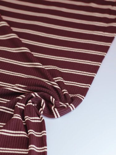 Derby Slim Stripe Jersey mit TENCEL™Modal - pinot - MeetMilk