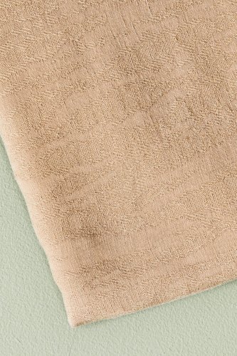 RESTSTÜCK 50cm !!! - Hoya Jacquard Linen Blend mit TENCEL™ - warm sand - meetMilk