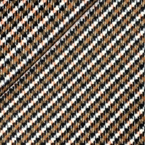 Mantelflausch - Hahnentritt - orange/schwarz