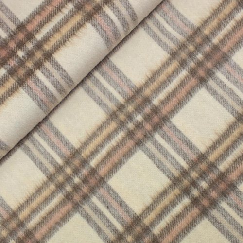 Preview: RESTSTÜCK 0,50m !!! - Mantelflausch - Karo Kinsale - beige