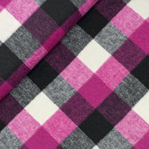 Mantelflausch - Karo Skarl - fuchsia