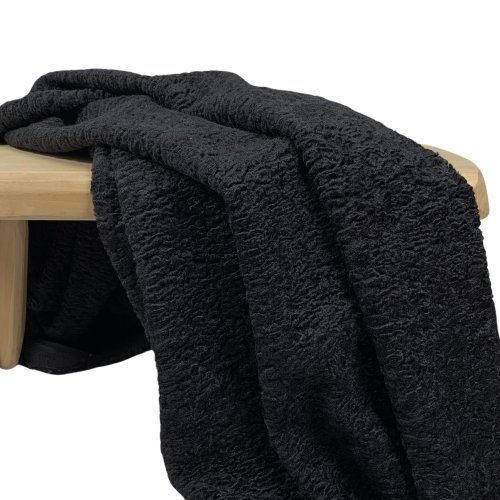 Mantelstoff - Astracan - black