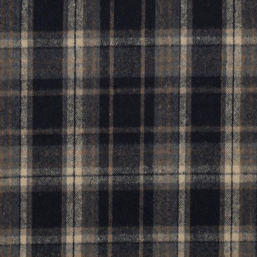 Mantelstoff - Largo Checks - navy/sand