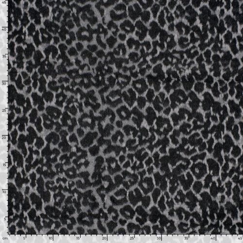 Mantelstoff - Leona Leo - grey/black