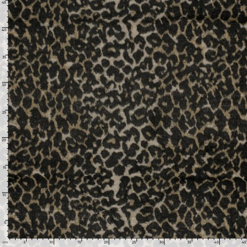Mantelstoff - Leona Leo - sand/black