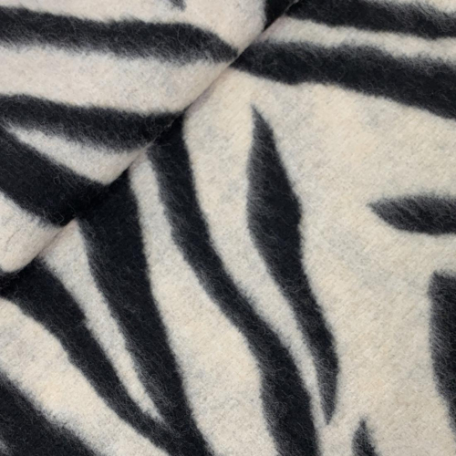 Preview: RESTSTÜCK 1,00m !!! - Mantelstrick - Wool - Zebra