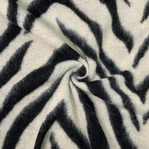 Preview: RESTSTÜCK 1,00m !!! - Mantelstrick - Wool - Zebra