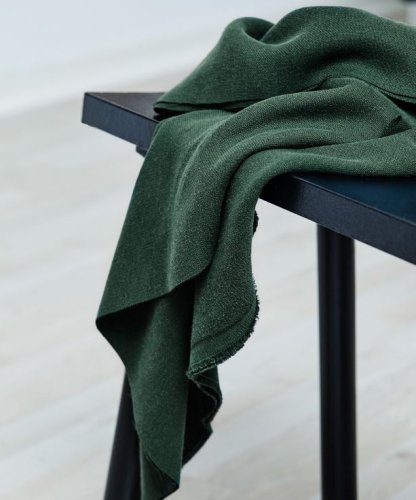 RESTSTÜCK 80cm !!! - Mara Linen Blend mit TENCEL™ - deep green - meetMilk