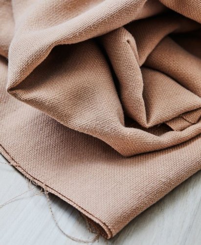 Preview: RESTSTÜCK 1,40m!!! - Mara Linen Blend mit TENCEL™ - warm sand - meetMilk