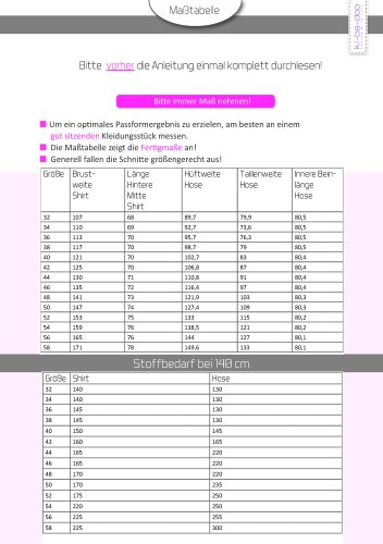 Papierschnittmuster - Lounge Set - Damen - Kibadoo