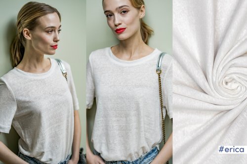 Leinen Feinstrick - uni - offwhite - Fibremood No. 35