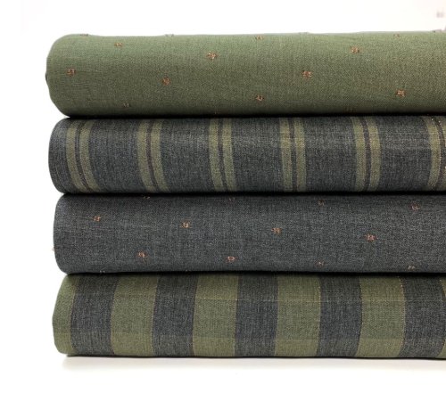 RESTSTÜCK 0,90cm !!! - Viskose - Metallic Check - small - khaki grey gold