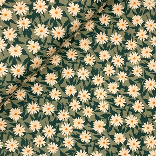 Jersey - Mildred´s Pressed Flowers - Her & History - Art Gallery Fabrics