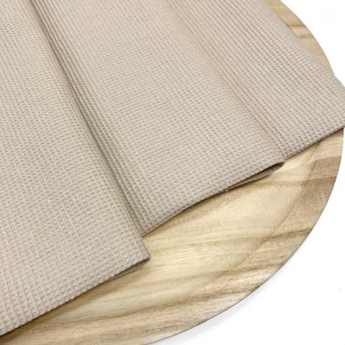 RESTSTÜCK 1m !!! - Waffelpique - Mini - beige