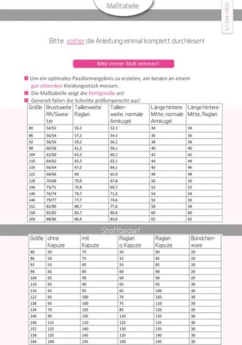 Papierschnittmuster - Mix&Match Hoodie - Kinder- Kibadoo