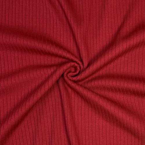 Preview: RESTSTÜCK 1,0m !!! - Baumwoll Modal Rippstrick - Solea - rot