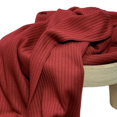 RESTSTÜCK 1,0m !!! - Baumwoll Modal Rippstrick - Solea - rot