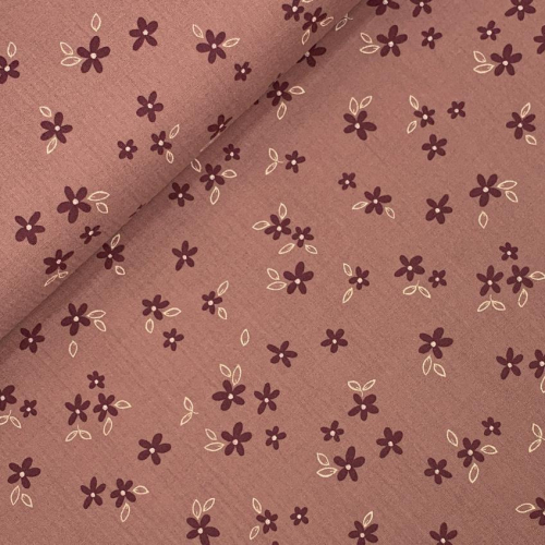Preview: RESTSTÜCK 1,10m !!! - Musselin - Amelie Flowers - mauve