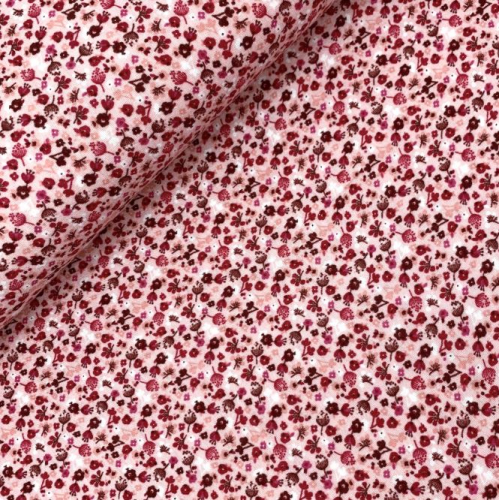 Preview: RESTSTÜCK 0,30m !!! - Musselin - Blumenzauber klein - rosa