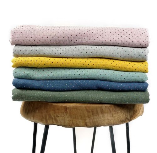 Preview: RESTSTÜCK 0,90m !!! - Musselin - Dew Drops - weiß