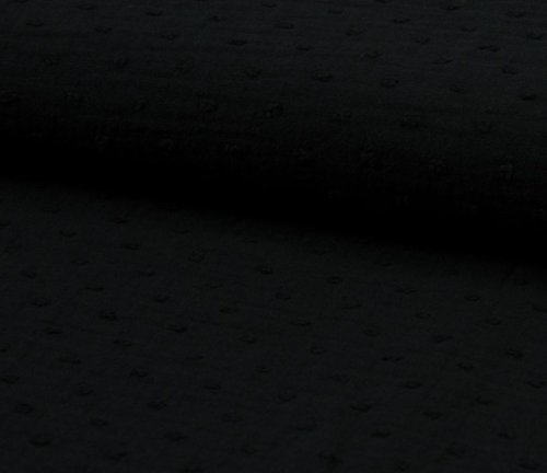 Musselin - Dobby - black