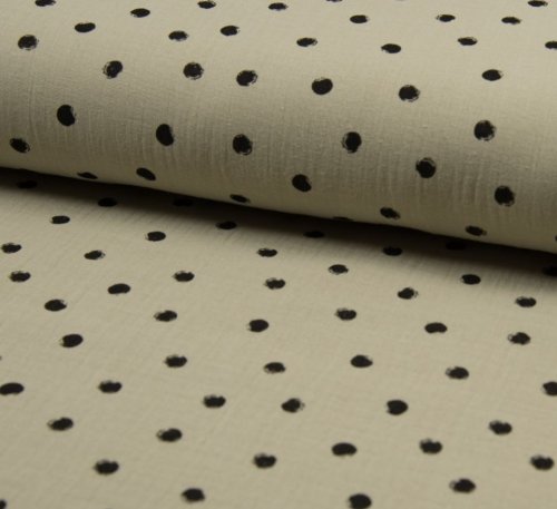 RESTSTÜCK 1,30m !!! - Musselin - Dots - sand