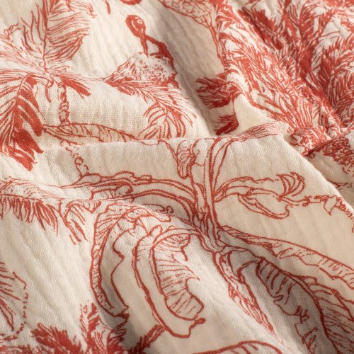 Musselin - Dschungel - rot