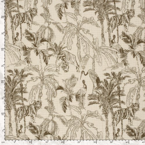 Musselin - Dschungel - taupe