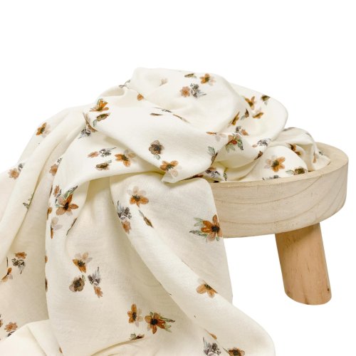 Musselin - Elin Flowers - ecru