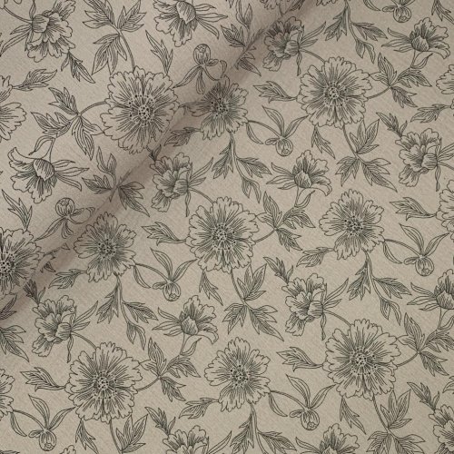 Musselin - Flower Delia - beige