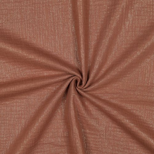 Musselin - Glitter - cognac