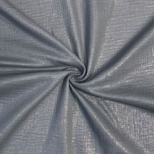 RESTSTÜCK 50cm !!! - Musselin - Glitter - dark grey