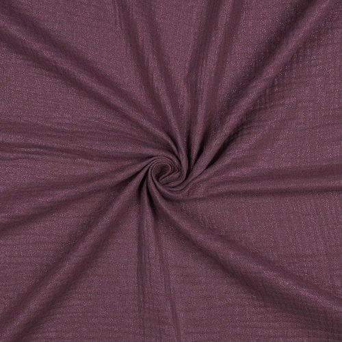 Musselin - Glitter - dark mauve