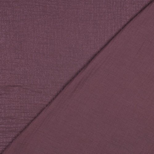 Musselin - Glitter - dark mauve
