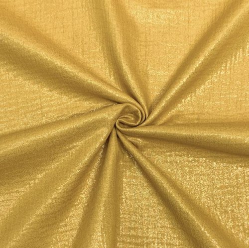 Preview: RESTSTÜCK 0,60m !!! - Musselin - Glitter - ochre