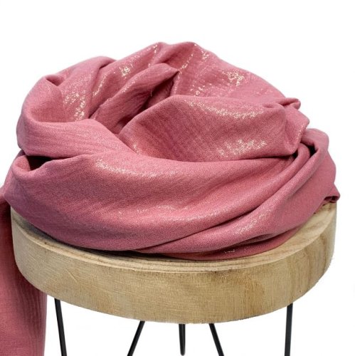 Musselin - Glitter - old rose