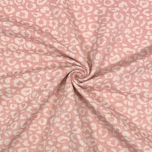 Preview: RESTSTÜCK 0,90m !!! - Doubleface Musselin - Leo - Semere - rosa/ecru