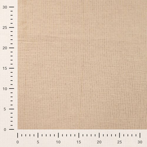 Musselin Leinen - Stripes - sand/gold Lurex