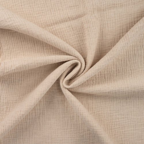 Musselin Leinen - uni - sand