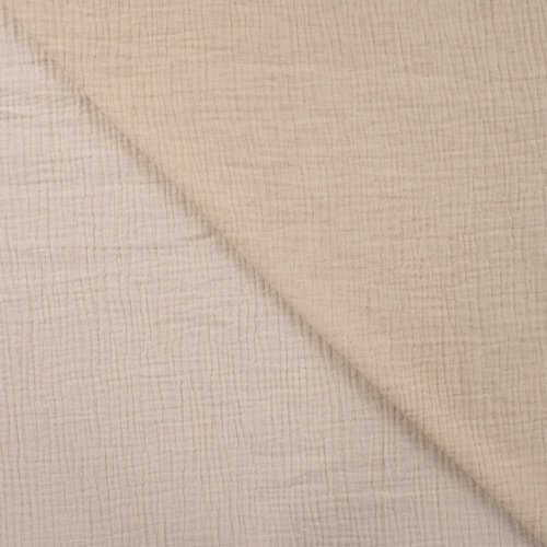 Musselin Leinen - uni - sand