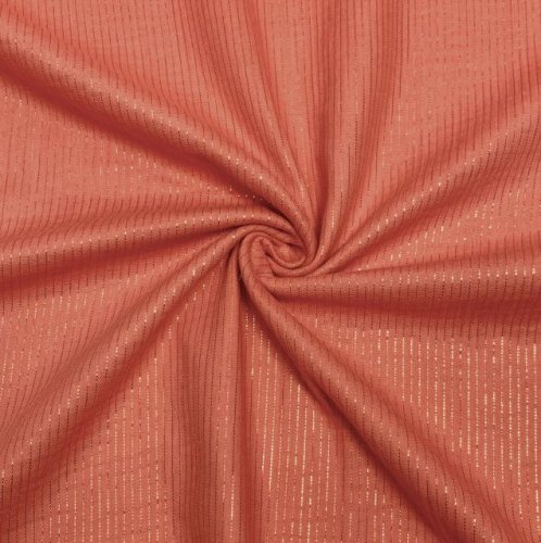 Musselin - Lurex Streifen - peach