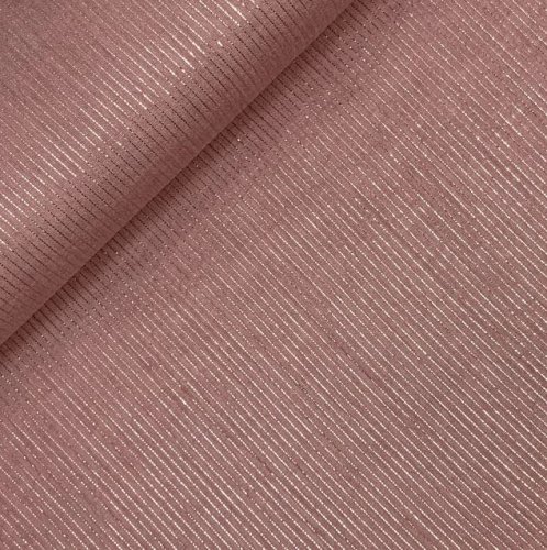 Musselin - Lurex Streifen - old pink