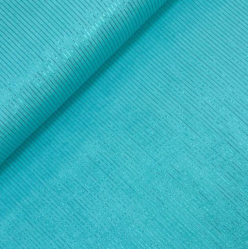 Musselin - Lurex Streifen - turquoise