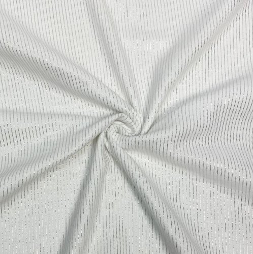 RESTSTÜCK 60cm !!! - Musselin - Lurex Streifen - ecru